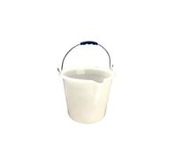 Mobil Plastic secchio industriale in plastica 18 litri con becco e manico in acciaio - bianco neutro