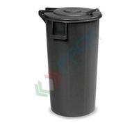 MOBIL PLASTIC SpA BCC100 Pattumiera grigia con coperchio, nero