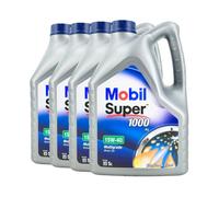 MOBIL Super 1000 X1 15W-40 Olio Motore VW 50101 50500, MB 229.1, Api Cf, 4x5 Lt.