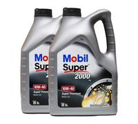 MOBIL Super 2000 X1 10W-40 Olio Motore VW 50101, MB 229.1, Api Cf, 2x5 Litro