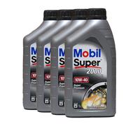 MOBIL Super 2000 X1 10W-40 Olio Motore VW 50101, MB 229.1, Api Cf, 4x1 Litro