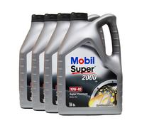 MOBIL Super 2000 X1 10W-40 Olio Motore VW 50101, MB 229.1, Api Cf, 4x5 Litro