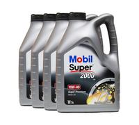 MOBIL Super 2000 X1 10W-40 Olio Motore VW 50101, MB 229.1, Api Cf, 4x5 Litro