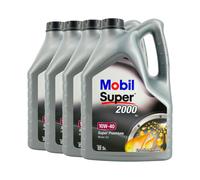 MOBIL Super 2000 X1 10W-40 Olio Motore VW 50101, MB 229.1, Api Cf, 4x5 Litro