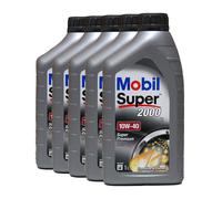 MOBIL Super 2000 X1 10W-40 Olio Motore VW 50101, MB 229.1, Api Cf, 5x1 Litro