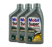 MOBIL Super 3000 X1 5W-40 Olio Motore VW 50200, Renault RN0700 RN0710,4x1 Litro