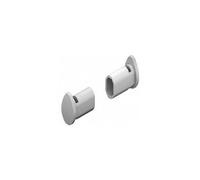 Mobila Home System 66594 Tappi di Chiusura per Tubo Ovale, Grigio, Set di 2 Pezzi