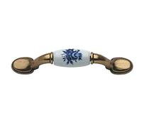 MOBILA Masidef Blu Fiore Porcellana Maniglia, 74 mm Taglia