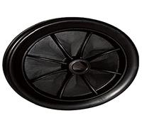 MOBILA Masidef Polipropilene Fisso Ruota Insieme a Tramite Centro, 120 mm Diametro, Nero