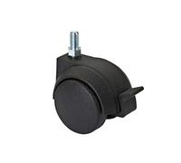 MOBILA Masidef Ruota Gemellata con Freno E Perno, 50 mm Diametro