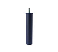 MOBILA Piede Tondo per Reti Letto in Acciaio Nero ad Avvitamento, Attacco con Perno Filetto M10, Diametro 40 mm, Altezza 250 mm, Colore Nero, Confezione 1 Pezzo