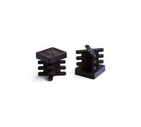 MOBILA Puntali interni per mobili, alettati forma quadra, 30 x 30 mm Colore Nero - 4 PEZZI