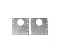 MOBILA R00678 Piastre, Foro per Cerniera 35 mm, Acciaio Inox Antiruggine, Grigio, 12x11,5x0,4 cm
