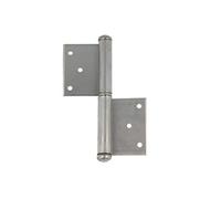 Mobila RS00161 Cerniere con Piastra da avvitare, Ferro zincato, 100 mm, destre, 2 Pezzi