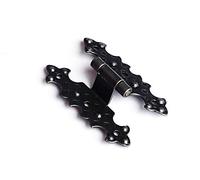 Mobila RS00404 - Cerniere rustiche, ferro martellato, nero, 68 x 124 mm, 1 pezzo