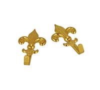 Mobila RS01940 - Ganci per quadri modello GIGLIO, 19 x 32 mm, finitura ottone lucido, 5 pezzi