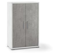 Mobile 2 Ante 71x110x41 cm Ossido Bianco/Cemento