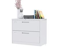 Mobile 2 cassetti in metallo schedario con serratura rotolamento sotto la scrivania Storage Anti Tilt Design ampio ufficio File Cabinet per casa e ufficio colore bianco
