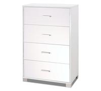 Mobile 4 Cassetti 70x112x41 cm Bianco Fiammato