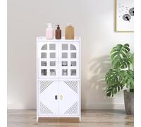 Mobile a colonna da bagno, alto mobile, mobile per soggiorno, sala da pranzo, cucina, bagno, 30 x 22 x 75 cm (B) bianco