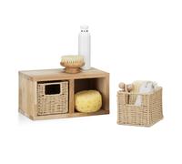 Mobile a parete in legno Scaffale con ceste Design elegante Multiuso Compatto
