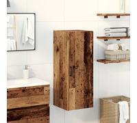 Mobile a Parete Legno Vecchio 34,5x34x90 cm in Truciolato con Anta, Ampio Armadietto Pensile per Soggiorno e Camera da Letto, Design Elegante e Funzionale