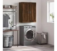 Mobile a Parete Rovere Marrone 69,5x34x90 cm Legno Multistrato con 3 Scomparti e 2 Ante, Armadietto da Parete per Soggiorno Camera Studio, Design Elegante e Funzionale,