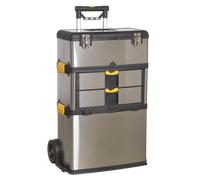 Mobile Acciaio Inox/Composito Cassetta Attrezzi - 3 Scomparto - Sealey AP855 New