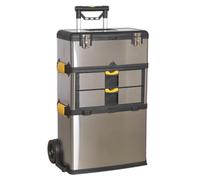 Mobile Acciaio Inox/Composito Cassetta Attrezzi - 3 Scomparto - Sealey AP855 New