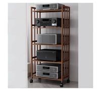 Mobile Alto Da 62 Pollici A 5 Ripiani For Apparecchiature Stereo, Centro Di Intrattenimento TV Angolare Mobile, Torre Di Archiviazione For Componenti AV(W-70CM)