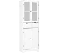 Mobile Alto de Bagno, Armadietto da Pavimento per Bagno, Armadietto Ausiliario c