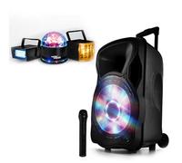 Mobile Altoparlante attivo 700W 12"LED/USB/BT/SD/FM + microfono + 3 luce fissa LytOr