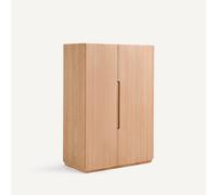 Mobile angolare rotondo per armadio componibile, impiallacciato rovere, EVORIA Beige TU