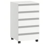 Mobile archivio mobile, cassettiera con 5 cassetti, mobiletto portaoggetti per ufficio e home office, bianco Informazioni su questo articolo1. [Ampio spazio di archiviazione]Il classificatore su ruote
