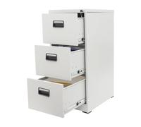 Mobile archivio verticale in acciaio a 3 cassetti con serratura, armadietto per documenti A4 per case, appartamenti, scuole, archivi, garage