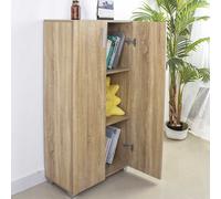 Mobile Armadietto Multiuso 3Ripiani 2Ante DesignModerno Casa Ufficio 115x60x31cm