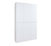 Composad | Mobile Armadio della Linea MUNDI con 6 Ante, Mobile Ripostiglio, Salvaspazio Multiuso, (LxAxP) 119,8x200x35,1 cm, Bianco Laccato, Made in Italy
