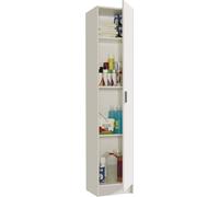 KIT ARMADIO 1ANTA SPORTELLO 4 RIPIANI PIANI BIANCO MULTIUSO CM.37X37X180H BAGNO