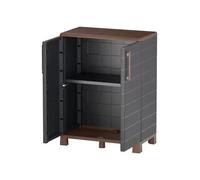 Art Plast Armadietto portaoggetti per esterno e interno 2 ante 2 ripiani antracite 68x37x90 cm