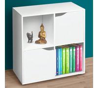 Mobile Armadio Libreria Bassa Design Cubo Moderno Mobiletto Armadietto Scaffale con 4 Ripiani e 2 Ante Dimensione 60 x 29 cm Arredamento Casa Soggiorno Salotto Tieni sempre in ordine i tuoi libri pref