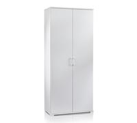 MOBILE ARMADIO MULTIUSO DISPENSA SCAFFALE 2 ANTE L90xP45xH195 CM COMPOS BIANCO