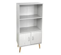 MOBILE ARMADIO SCAFFALE LIBRERIA MODERNO ROVERE BIANCO PIEDI LEGNO 1156030CM