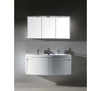 MOBILE ARREDO BAGNO DA 120 PER LAVABO BIANCO SPECCHIO PREDISP DOPPIO MISCELATORE