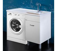 Mobile Arredo Bagno/Lavanderia porta Lavatrice con Lavatoio 106x60xH90 Sirena