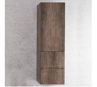 Mobile Arredo Bagno Pensile Colonna Sospesa Unika con Cassetti H124cm - 3 colori