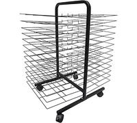 Mobile Art - Scolapiatti con 26 ripiani su 4 ruote, perfetto per opere d'arte e pittura A3, ideale per artisti e studi artistici dal design salvaspazio