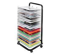 Mobile Art - Scolapiatti con ripiani regolabili per serigrafia e album per scuole e club d'arte