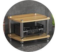 Mobile audio Hi-Fi a 4 strati - Supporto in MDF per amplificatore di potenza giradischi e rack audio con piedini ammortizzanti - Soluzione di archiviazione per apparecchiature Hi-Fi di alta qualità