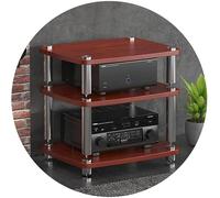 Mobile audio HiFi a 4 strati in MDF con gambe ammortizzanti, scaffale amplificatore di potenza e deposito di attrezzature per home cinema e amanti della musica