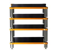 Mobile Audio HiFi a 4 Strati, scaffale AV, Supporto HiFi, Giradischi, Supporto MDF, Supporto TV con Ripiani per riporre i Supporti multimediali (Nero-A, 60 * 78 * 48 cm)
